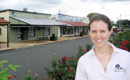 Biggenden real estate agent Jess Hollier, pictured in the CBD, has sold more than $1 million in local properties since August and is anticipating a busy 2011. Biggenden real estate agent Jess Hollier, pictured in the CBD, has sold more than $1 million in local properties since August and is anticipating a busy 2011.